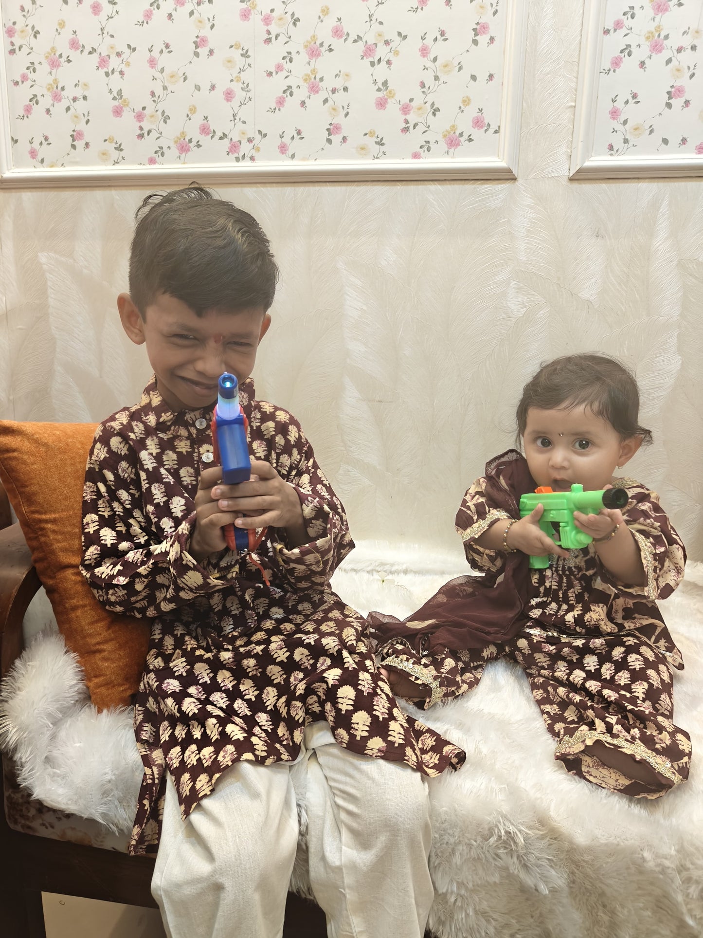 Coffe Color Girl Punjabi Dress
