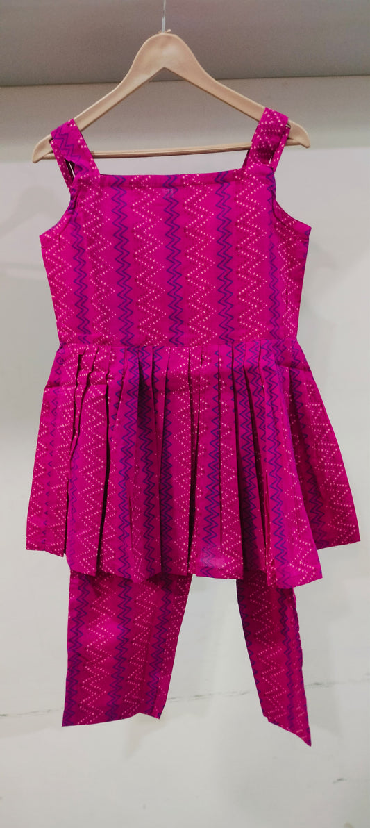 Pink Sleevless Coordset