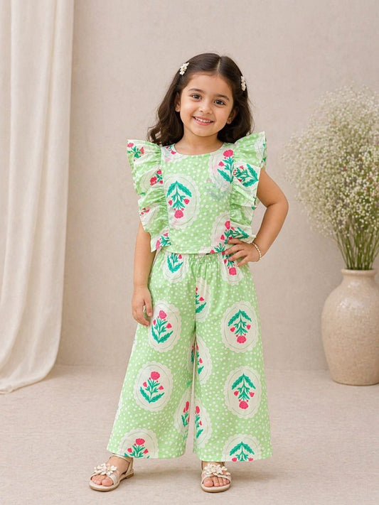 Pista green frill coordset