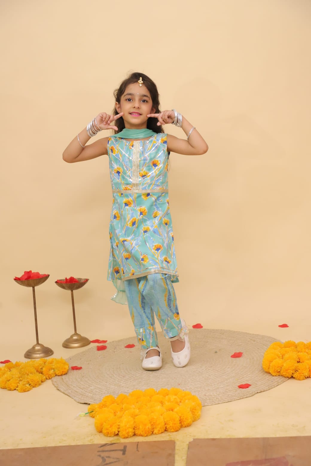 Sea Green Kurta Payjama Set
