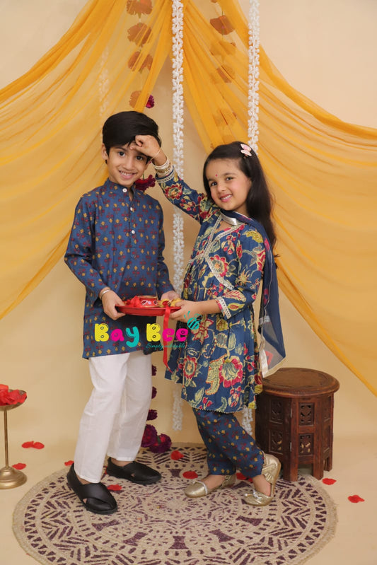 Aliya cut Navy Blue colour dress