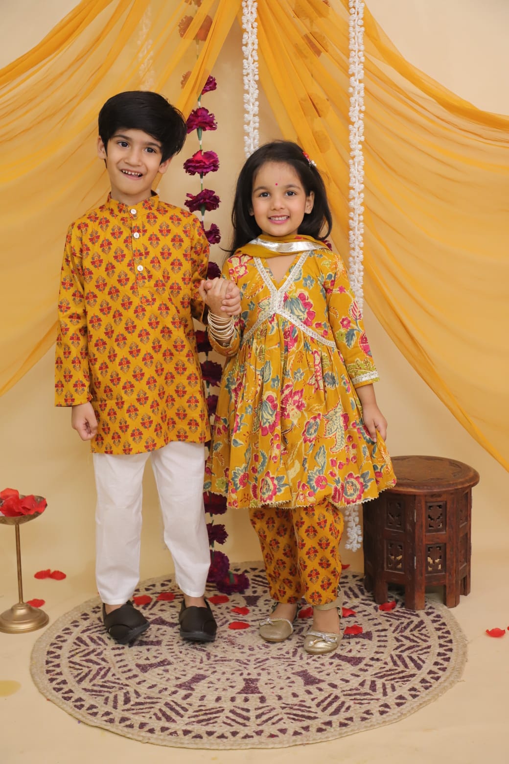 Aliya cut Mustard colour dress