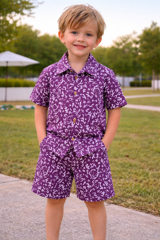 Purple Boys Coordset