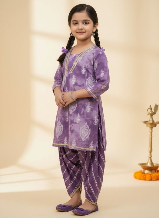 Purpule Dhoti Set