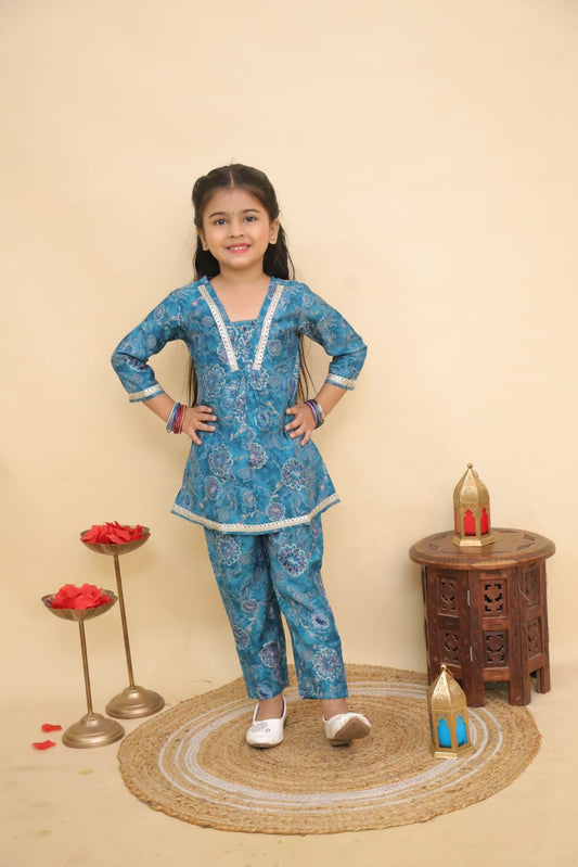 Miuslin Blue Girl Coordset