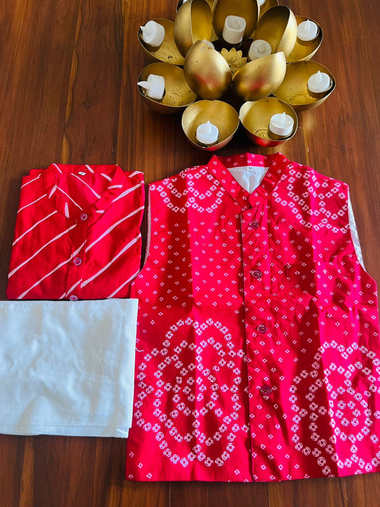 Lehariya and Bandhani Boys Set