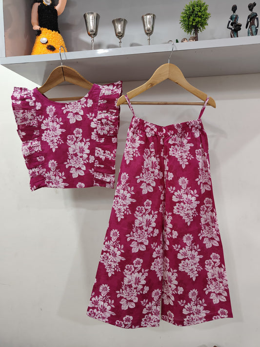 Pink flower coordset