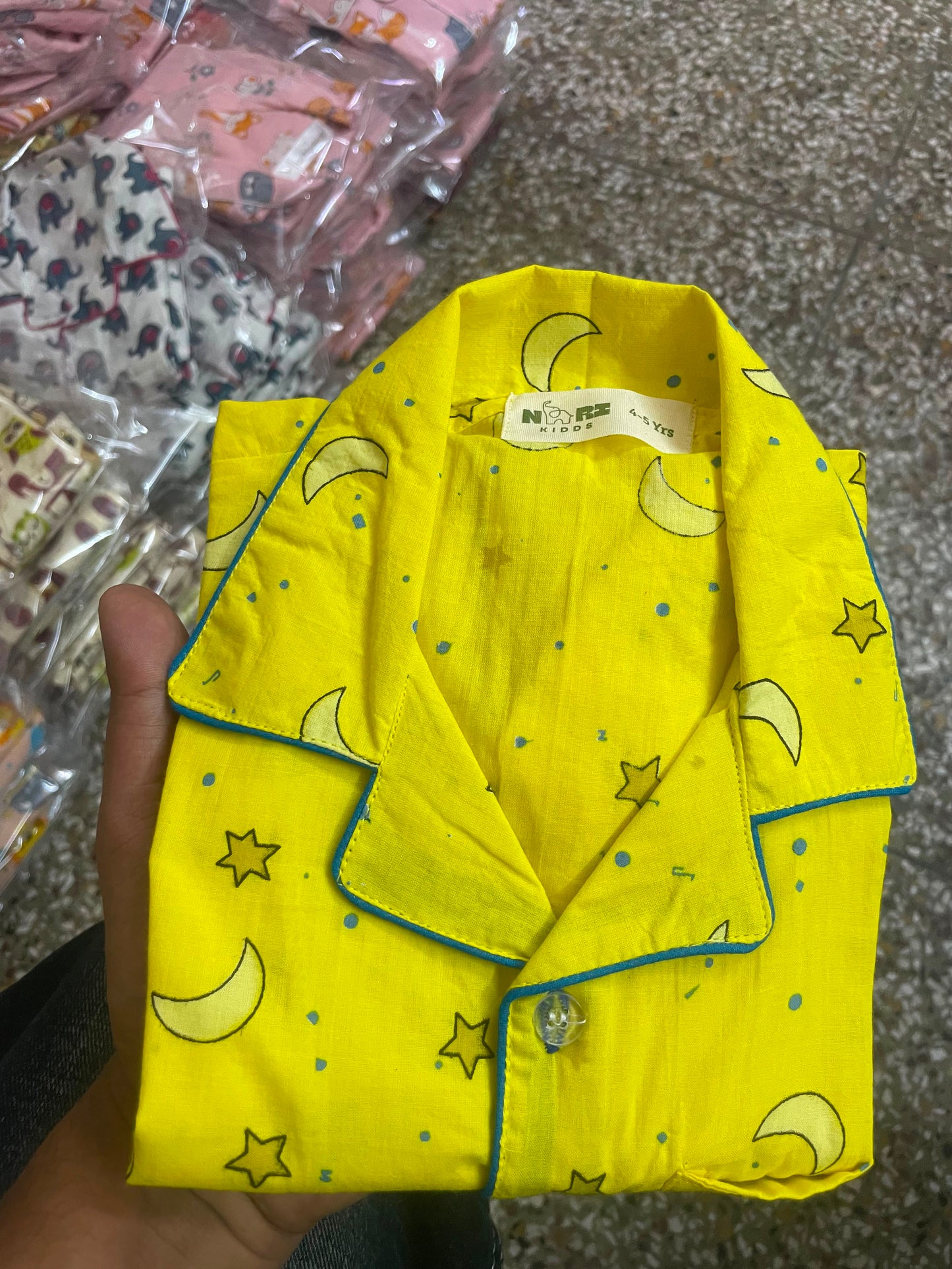 Yellow Half moon Nightsuit